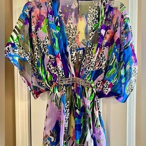 Alberto Makali tie back blouse with matching tank top